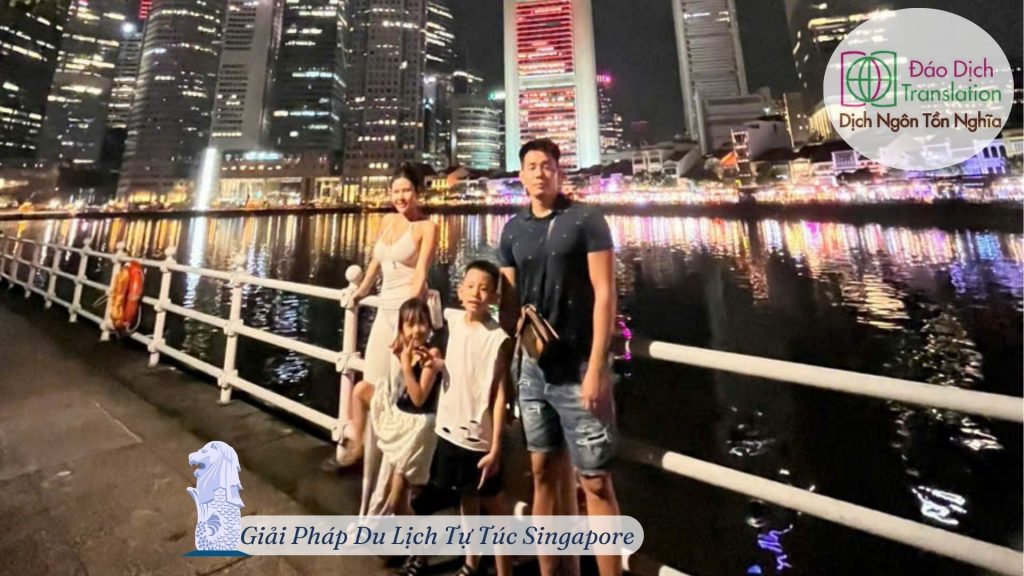 gia đình 4 khách đi singapore