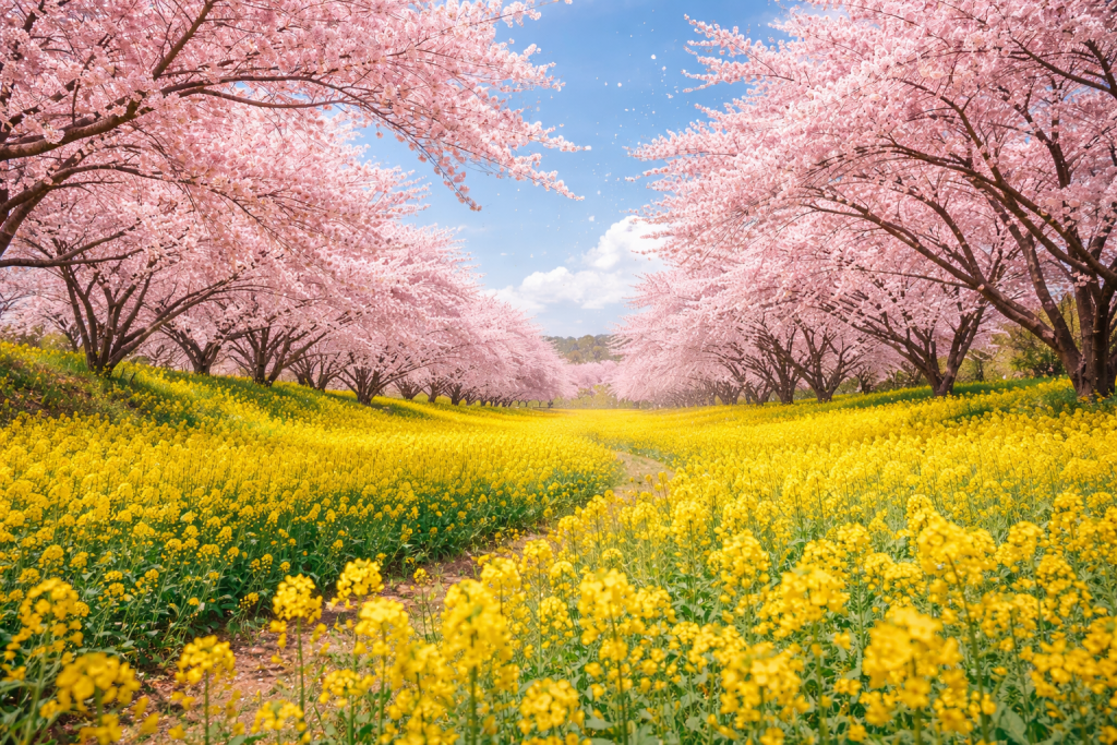 hoa anh dao và hoa cai dau